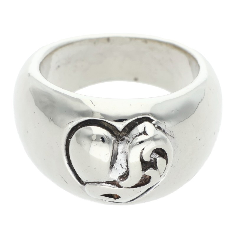 クロムハーツ Chrome Hearts　 サイズ:11.5号 HEART IN BAND ハートインバンド シルバーリング(シルバー 16.21g)【923062】【SS07】【小物】【中古】bb76#rinkan*B