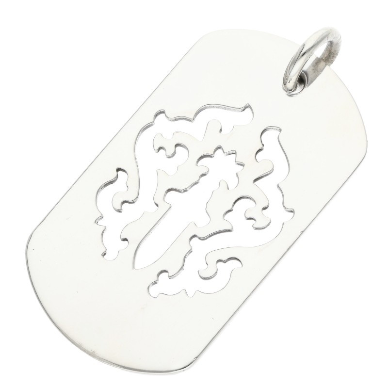 クロムハーツ Chrome Hearts   D TAG LRG DAGGER ダガーカットアウトドッグタグ ラージドッグタグネックレストップ(しろがね色 15.96g)【023062】【SJ02】【小物】【中古】bb17#rinkan*B