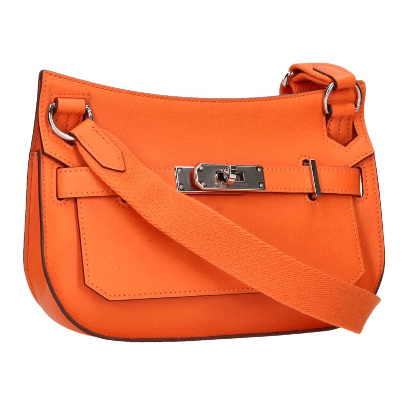 エルメス HERMES　 ジプシエール ミニ B刻印 SV金具 ヴォースイフト オレンジミニアンショルダーバッグ(オレンジ)【713062】【GZ14】【小物】【中古】bb459#rinkan*A