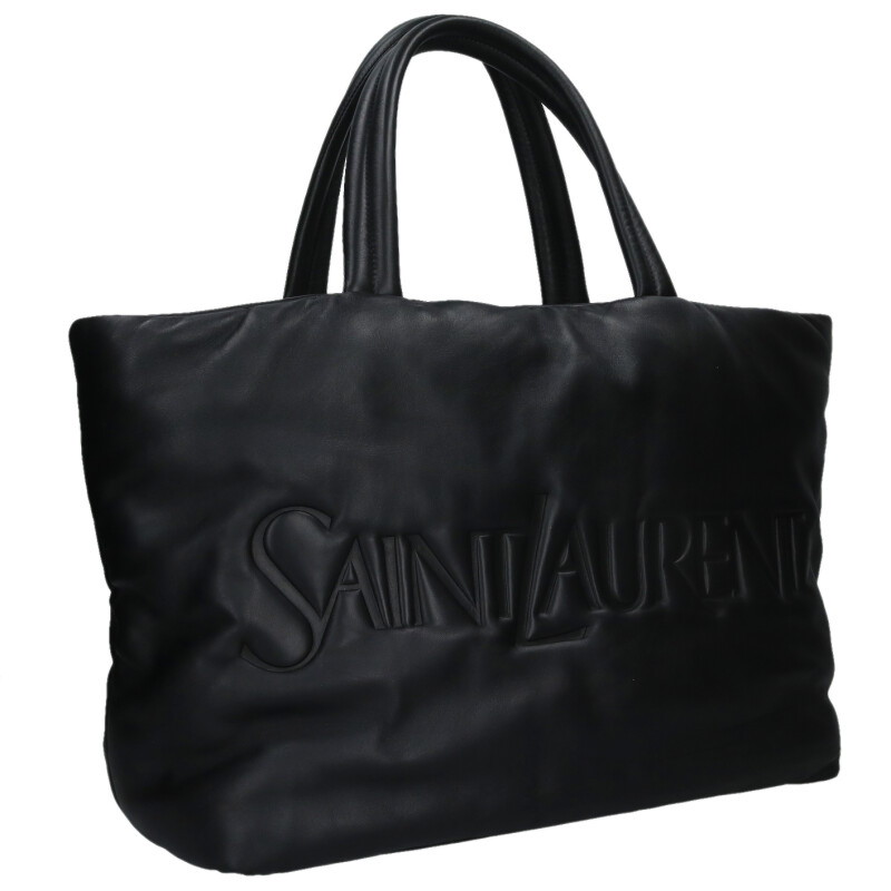 サンローランパリ SAINT LAURENT PARIS　 756269 ワイドパファーナッパレザートートバッグ(ブラック)【913062】【OM10】【小物】【中古】bb205#rinkan*B 146,850円