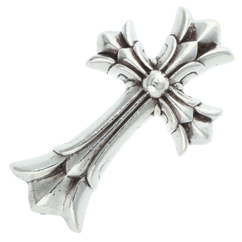 クロムハーツ Chrome Hearts DBL CH CRS SML スモールダブルCHクロス シルバーネックレストップ(シルバー 18.25g)【123062】【SS07】【小物】【中古】bb415#rinkan*B |RINKAN