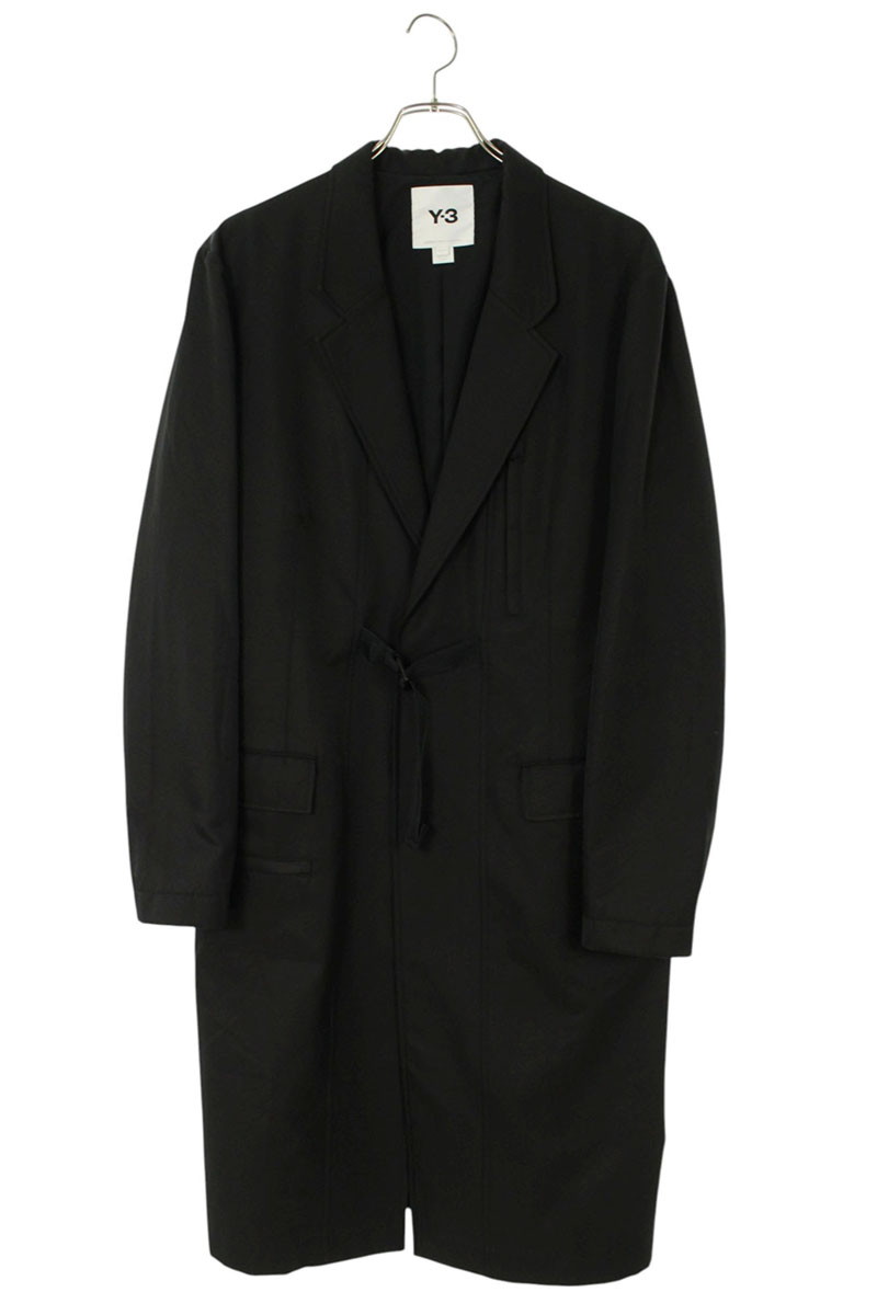 ワイスリー Y-3　 サイズ:XS A2E001 ベルト付コットンナイロンコート(ブラック)【123062】【BS99】【メンズ】【中古】bb409#rinkan*B