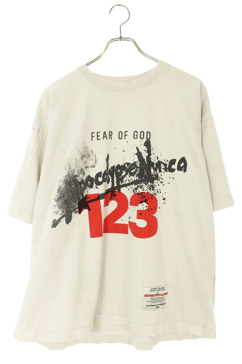 リヴィントンロイレビス RRR123 RIVINGTON roi Rebis　 ×フィアオブゴッド FEAR OF GOD サイズ:M アポカリプスTシャツ(ホワイト調)【223062】【BS99】【メンズ】【中古】bb334#rinkan*B 23,159円
