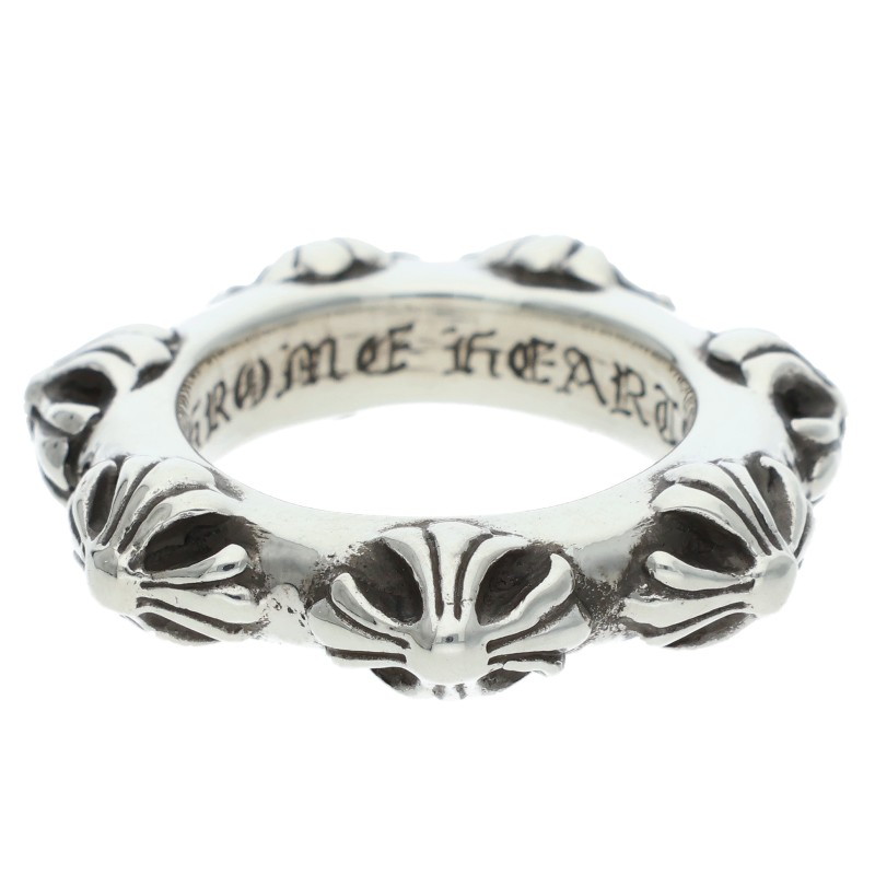 クロムハーツ Chrome Hearts 大きさ:7号  CROSS BAND はりつけ台ダンス楽隊 しろがね色輪っか(しろがね色 9.55g)【623062】【NO05】【小物】【中古】bb209#rinkan*B