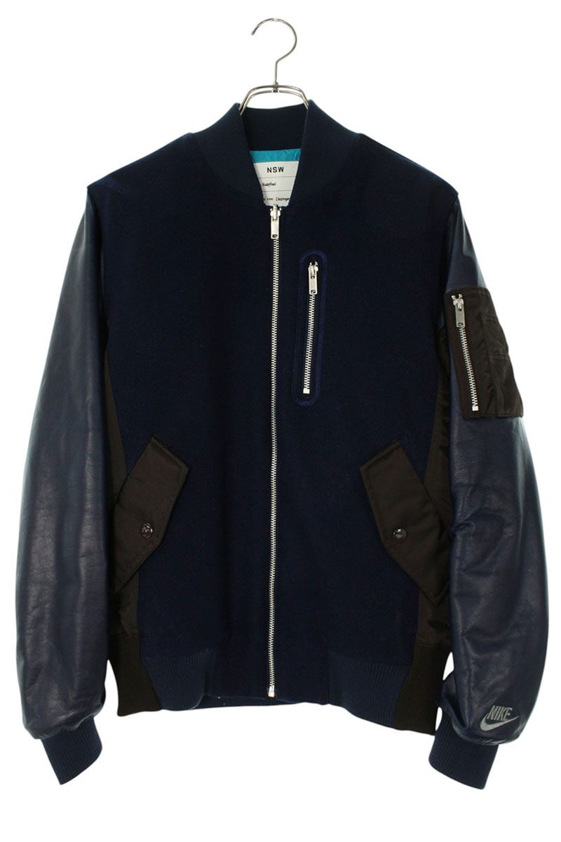 ナイキ NIKE　 サイズ:S WHITE SPACE DESTROYER JACKET ナイロン切り替えジップアップブルゾン(ブラウン×ネイビー×グリーン)【323062】【BS99】【メンズ】【中古】bb384#rinkan*B