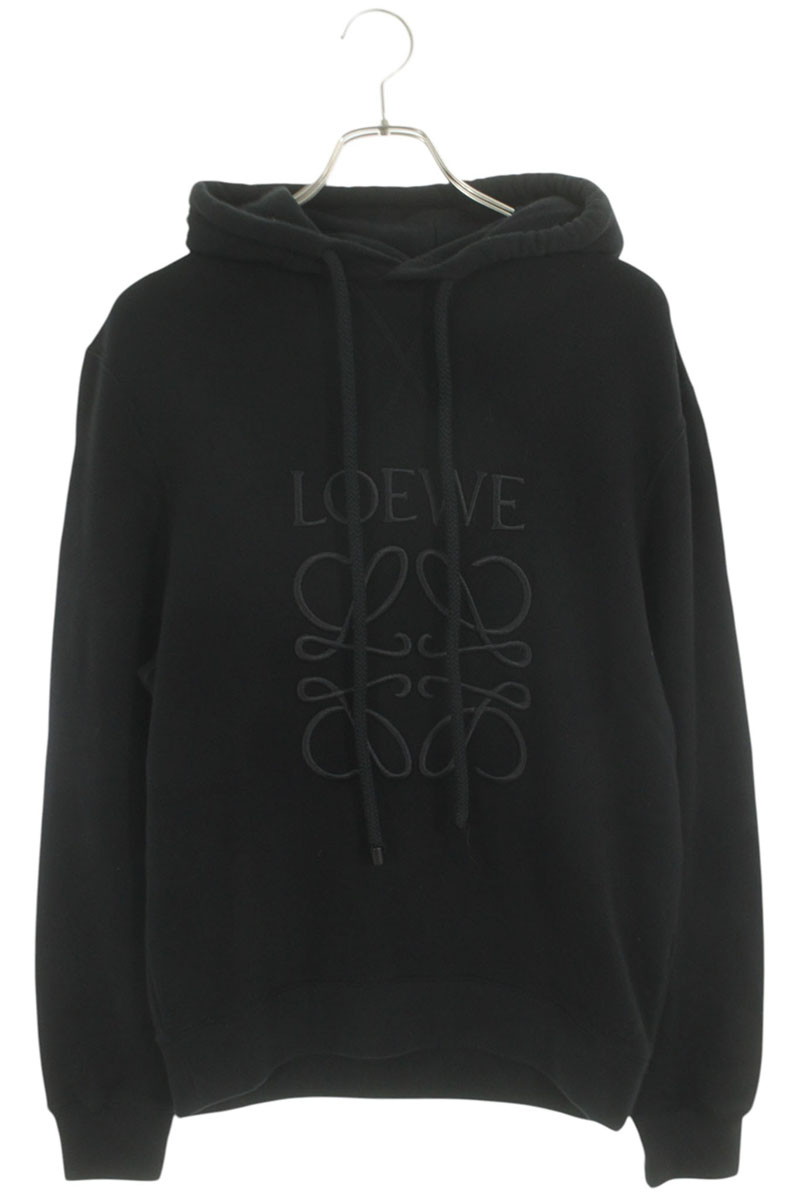 ロエベ LOEWE サイズ:XS H526Y25X02 アナグラム刺繍パーカー(ブラック)【123062】【SB01】【メンズ】【中古】bb295#rinkan*C|RINKAN