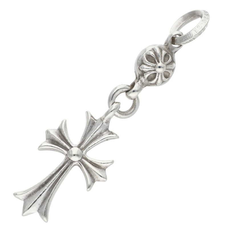 クロムハーツ Chrome Hearts 1B TNY CH CRS 1ボールタイニーCHクロス チャーム シルバーネックレストップ(シルバー 6.84g)【523062】【OK15】【小物】【中古】bb450#rinkan*B |RINKAN