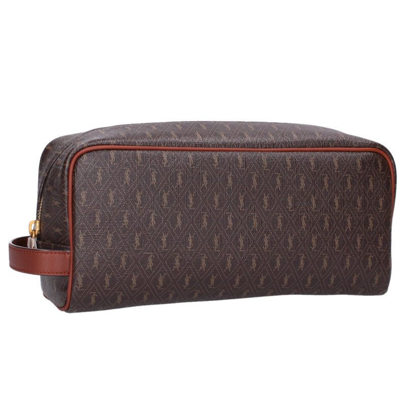 サンローランパリ SAINT LAURENT PARIS 804770 ルモノグラムバニティケースハンドバッグ(ブラウン)【804062】【BS99】【小物】【中古】bb51#rinkan*A|RINKAN