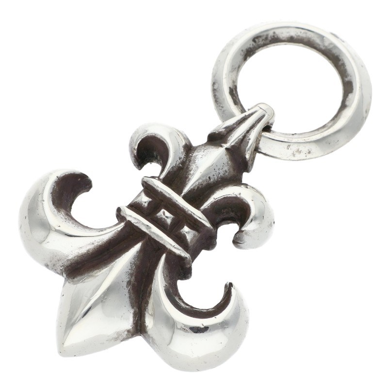 クロムハーツ Chrome Hearts   BS FLUER BS太陽フレアシャンデリヤ シャンデリヤ しろがね色首飾りいの一番(しろがね色 25.45g)【523062】【NO05】【小物】【中古】bb459#rinkan*B