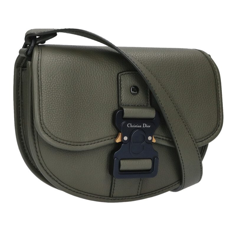 クリスチャンディオール Christian Dior   GALLOP ギャロップミニレザーショルダーバッグ(グリーン)【804062】【BS99】【小物】【中古】bb223#rinkan*A
