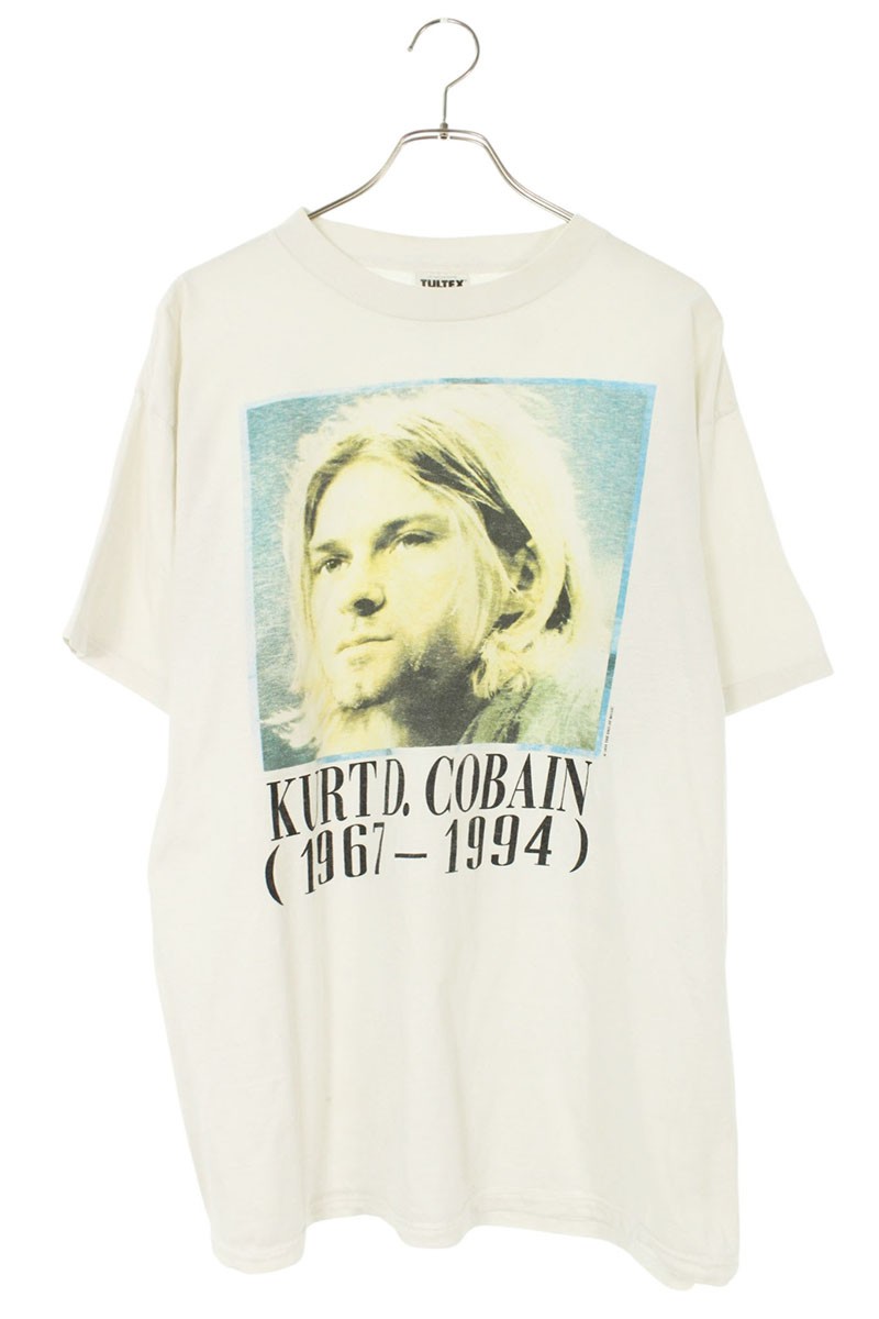 ヴィンテージ VINTAGE　 サイズ:XL KURT COBAIN カートコバーン メモリアル追悼プリントTシャツ(ホワイト)【323062】【SB01】【メンズ】【中古】bb380#rinkan*C