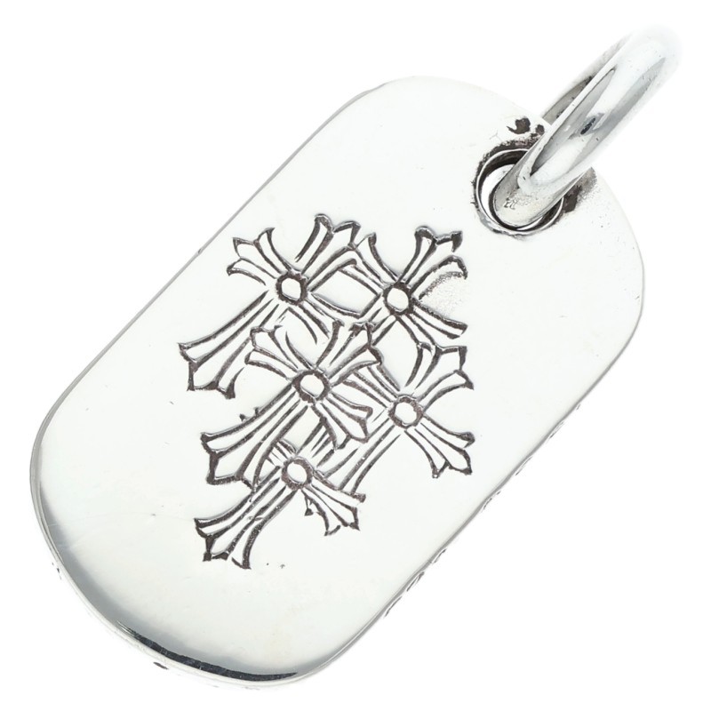 クロムハーツ Chrome Hearts   D TAG SML スモールドッグタグ スモールドッグタグネックレストップ(しろがね色 9.34g)【423062】【SS07】【小物】【中古】bb76#rinkan*B