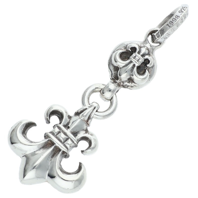 クロムハーツ Chrome Hearts 1BALL BS FLEUR 1ボールBSフレアチャーム シルバーネックレストップ(シルバー 10.99g)【423062】【SS07】【小物】【中古】bb406#rinkan*B |RINKAN