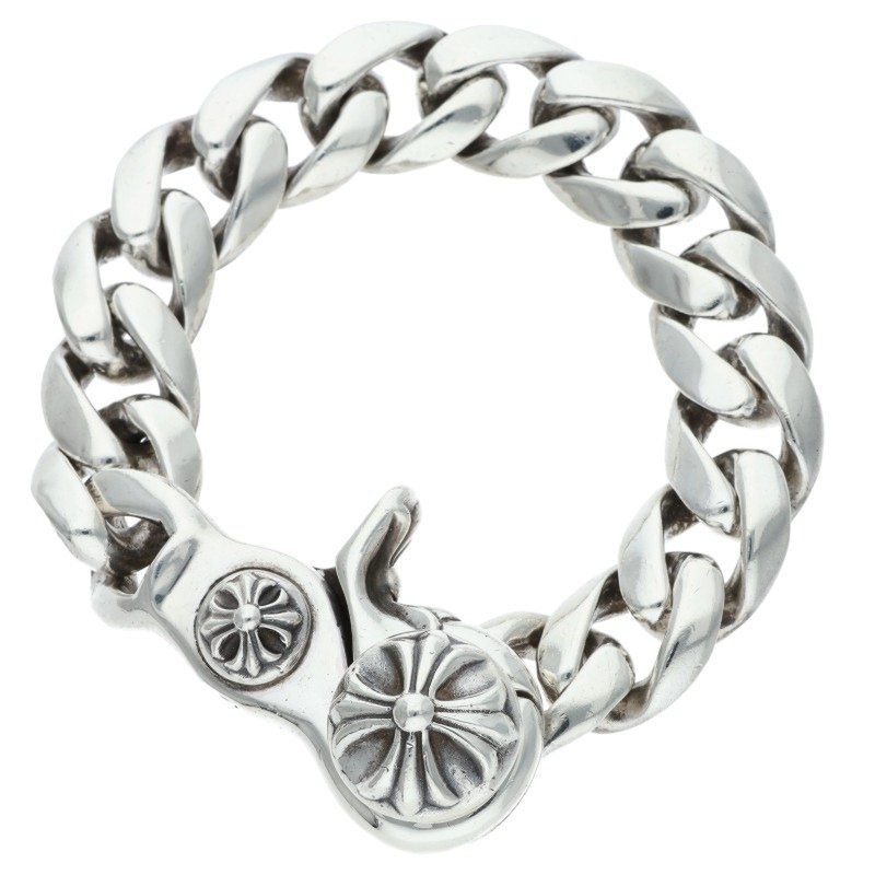 クロムハーツ Chrome Hearts 大きさ:13LINK  CLSC CHN LNK クラシックリンククリップ しろがね色腕輪(しろがね色 127.81g)【623062】【SJ02】【小物】【中古】bb349#rinkan*B