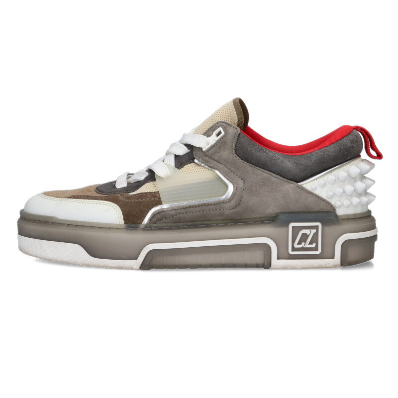 クリスチャンルブタン Christian Louboutin　 サイズ:42 Astroloubi ローカットスニーカー(グレー調)【104062】【BS99】【メンズ】【小物】【中古】bb459#rinkan*B