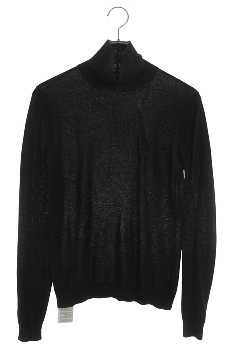 ジョルジオアルマーニ GIORGIOARMANI　 サイズ:38 6DAM13 AM38Z エンブロイダリーカシミヤモックネックニット(ブラック)【623062】【BS99】【レディース】【中古】bb429#rinkan*A
