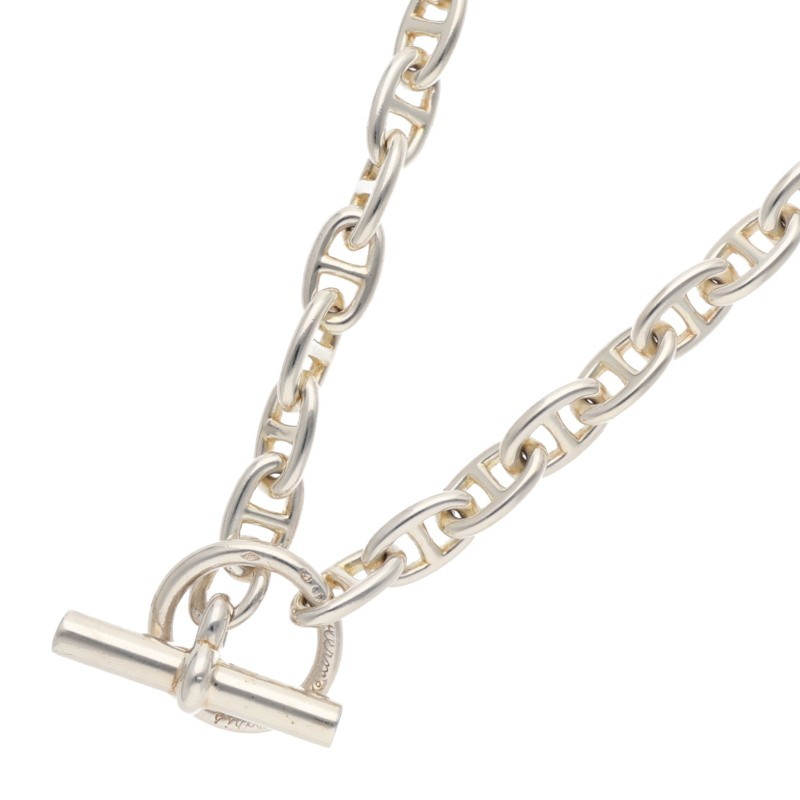 エルメス HERMES 大きさ:PM  Chaine d\u0027Ancre シェーヌダンクルシルバーチョーカーネックレス(しろがね色 64.05g)【404062】【SS13】【小物】【中古】bb420#rinkan*B