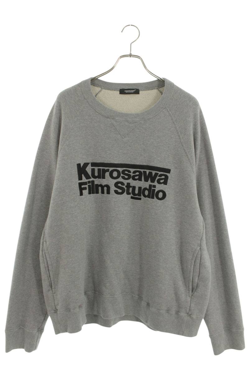 アンダーカバー UNDERCOVER　 サイズ:4 UC2E9803 KUROSAWA FILM STUDIO刺繍スウェット(グレー)【723062】【BS99】【メンズ】【中古】bb223#rinkan*A