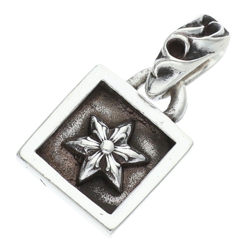 クロムハーツ Chrome Hearts   FRAMED STAR フレームドスター 惹き付ける しろがね色頸飾りいの一番(しろがね色 4.29g)【105062】【HJ12】【小物】【中古】bb223#rinkan*B