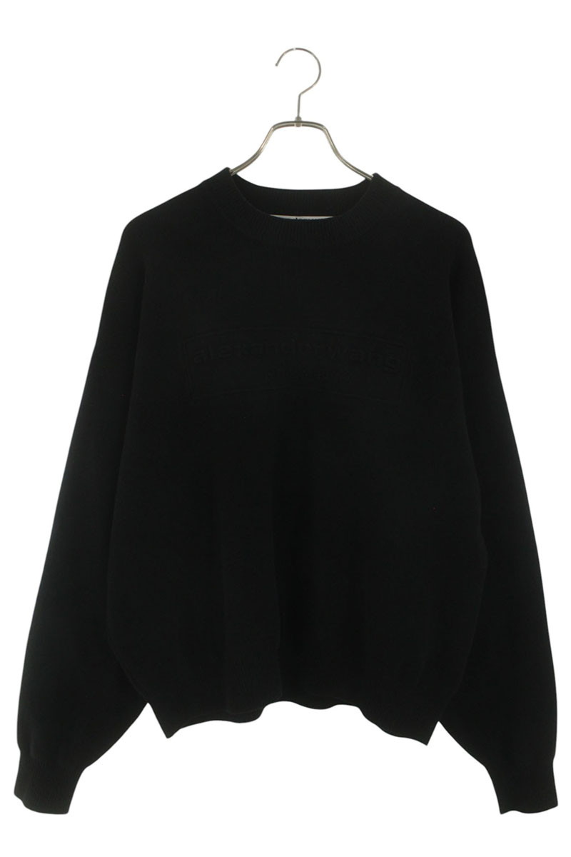 アレキサンダーワン ALEXANDER WANG サイズ:XS  1KC3231017 ロゴニット(ブラック)【723062】【BS99】【メンズ】【中古】bb14#rinkan*B