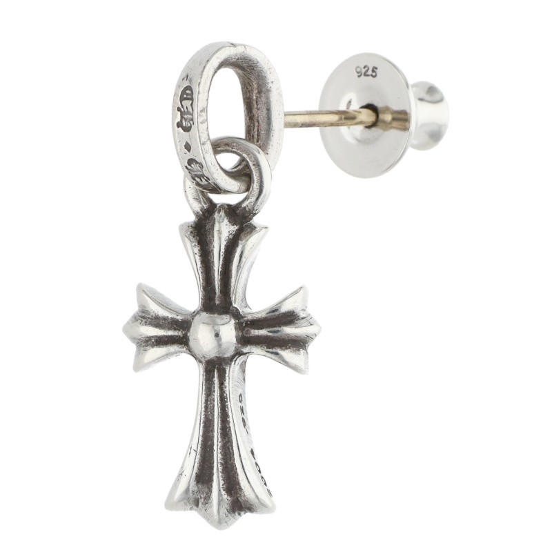 クロムハーツ Chrome Hearts   BBY F PPRCHN ベイビーファットドロップ しろがね色ピアス(しろがね色 2.57g)【723062】【SS07】【小物】【中古】bb377#rinkan*B