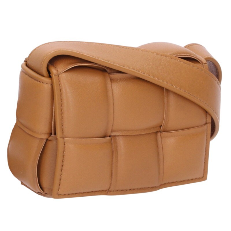 ボッテガヴェネタ BOTTEGA VENETA   716648 VCQR1 砂糖菓子 パテッド テープショルダーバッグ(赤銅色)【314062】【BS99】【小物】【中古】bb412#rinkan*S