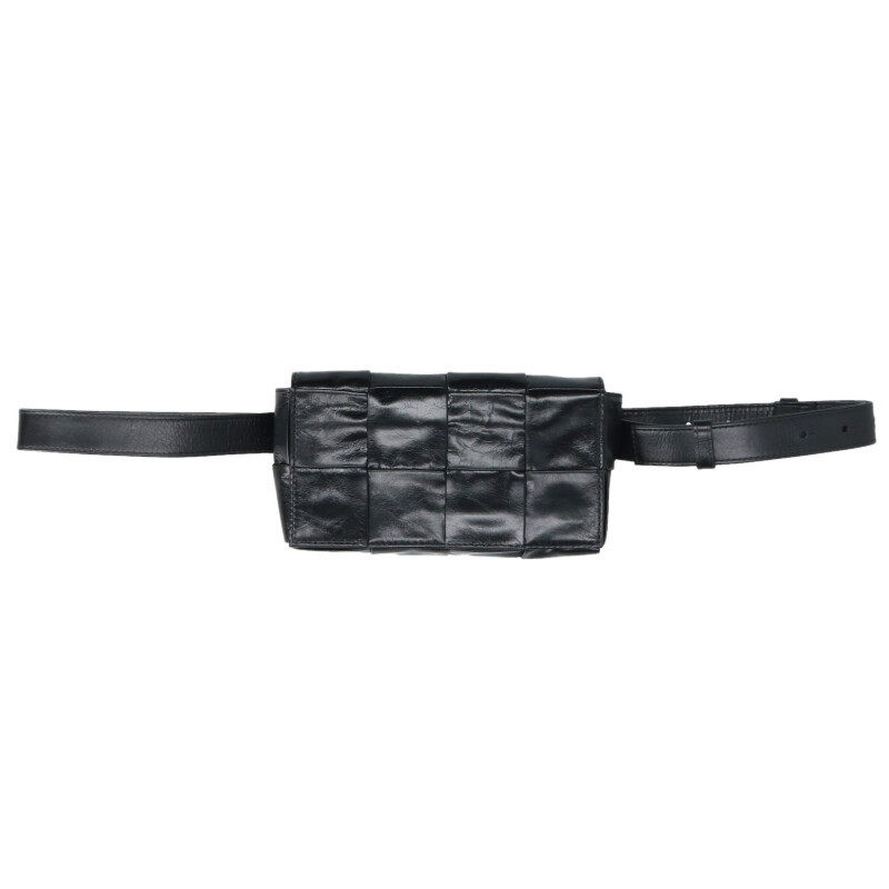 ボッテガヴェネタ BOTTEGA VENETA　 651053 VCQ72 CASSETTEボディーバッグ(ブラック)【314062】【BS99】【小物】【中古】bb412#rinkan*S