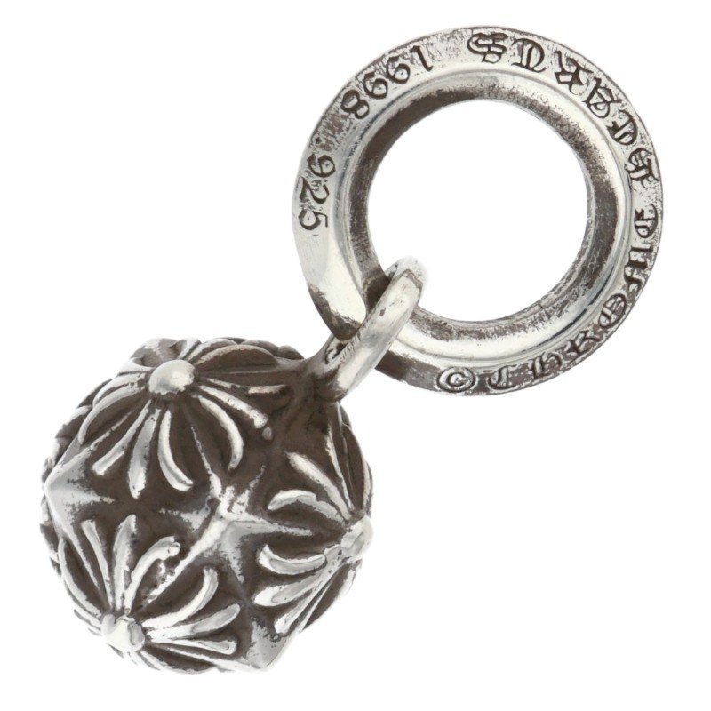 クロムハーツ Chrome Hearts   PYRAMID PLUS BALL ピラミッドプラスボール シャンデリヤ首飾りいの一番(しろがね色 5.54g)【105062】【HJ12】【小物】【中古】bb92#rinkan*B