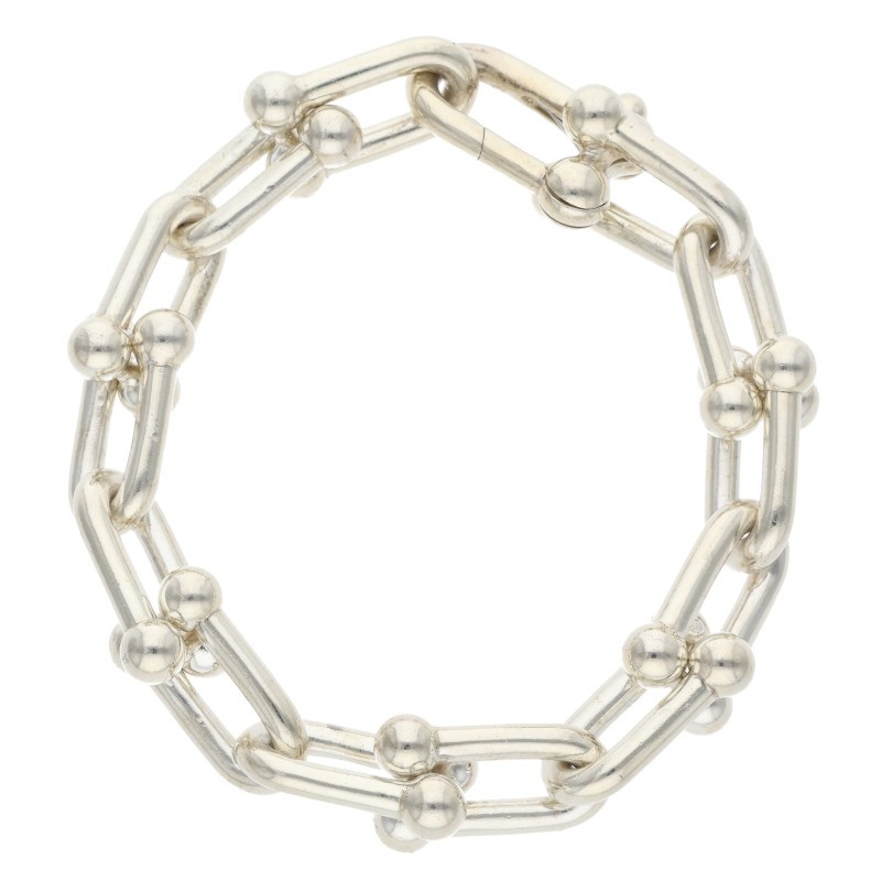 ティファニー TIFFANY\u0026Co. 大きさ:M  HardWear ハードウエア ラージリンクシルバーブレスレット(しろがね色 62.19g)【104062】【SB01】【小物】【中古】bb356#rinkan*B