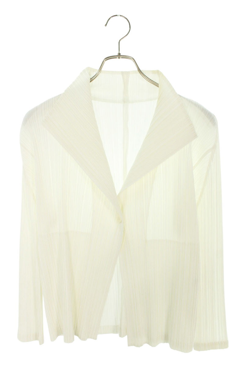 筋目プリーズ PLEATS PLEASE 大きさ:3  16AW  PP63-JD561 筋目上衣(白いこと)【923062】【BS99】【レディース】【中古】bb14#rinkan*B