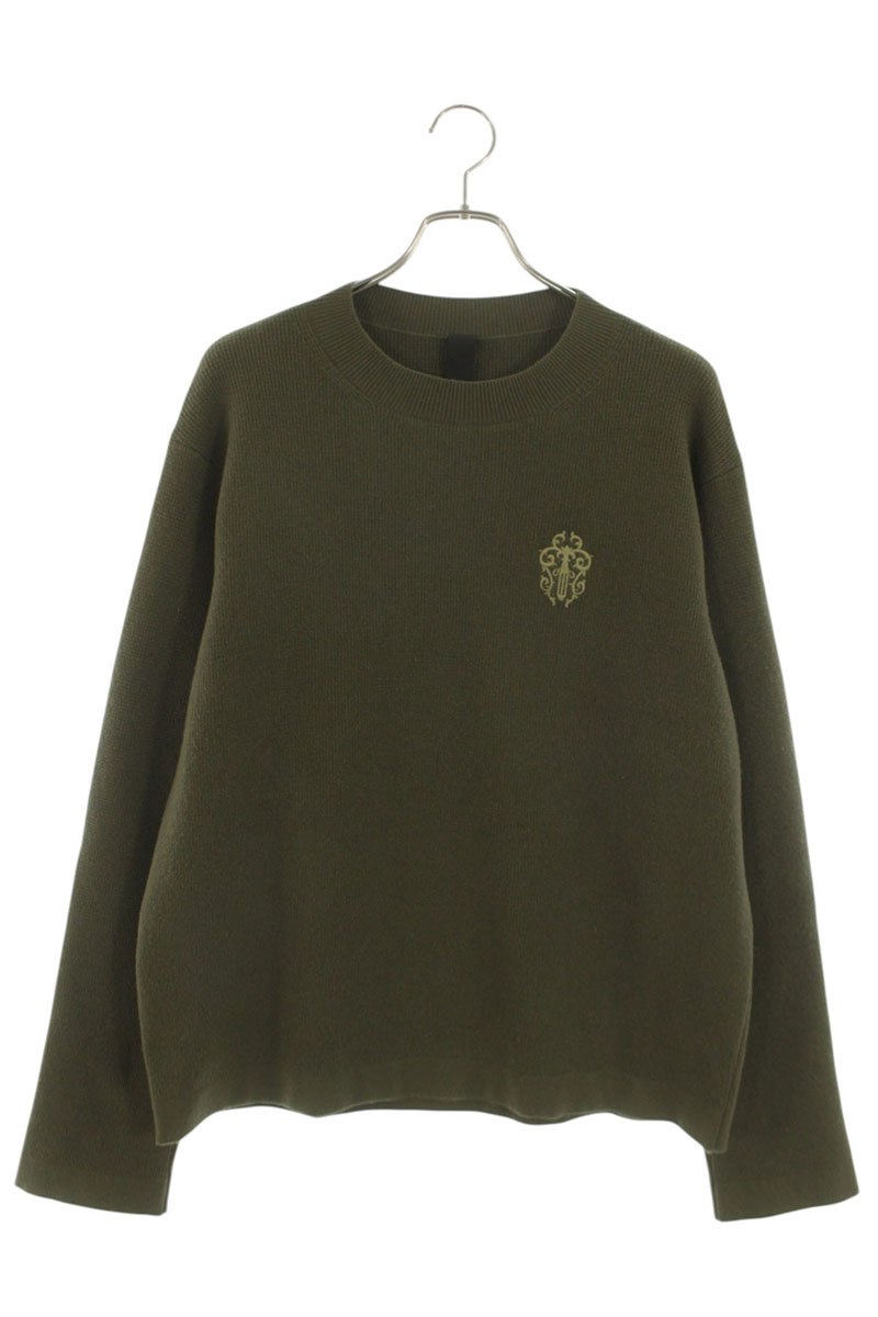 クロムハーツ Chrome Hearts　 サイズ:M ニット(カーキ)【723062】【SS07】【メンズ】【中古】bb377#rinkan*S