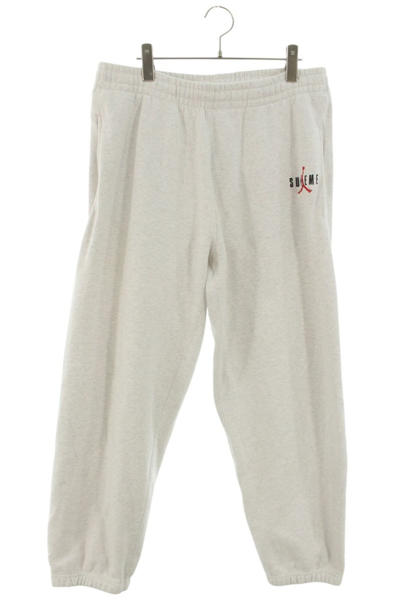 シュプリーム SUPREME　 ×ナイキ NIKE サイズ:S 24AW Sweatpant ロゴプリントスウェットロングパンツ(グレー)【823062】【BS99】【メンズ】【中古】bb297#rinkan*B