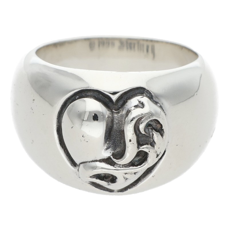 クロムハーツ Chrome Hearts 大きさ:9号  HEART IN BAND ハートインバンド しろがね色輪っか(しろがね色 13.03g)【033062】【GZ11】【小物】【中古】bb14#rinkan*B