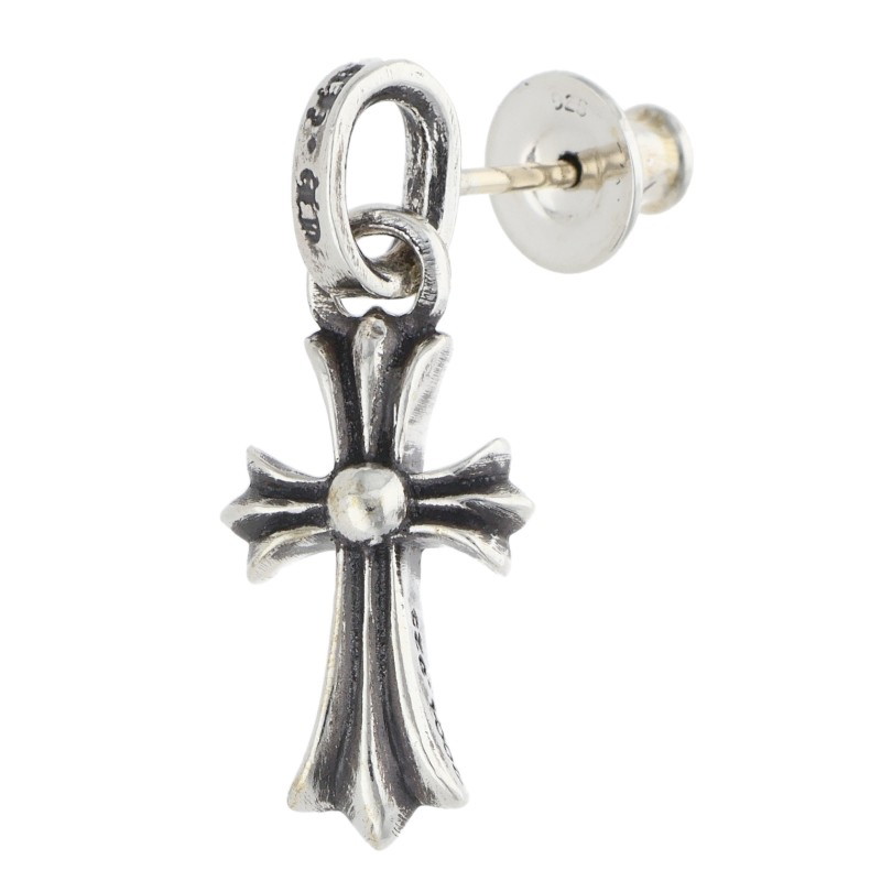 クロムハーツ Chrome Hearts　 BBY F PPRCHN ベイビーファットドロップ シルバーピアス(シルバー 2.39g)【923062】【SS07】【小物】【中古】bb380#rinkan*A