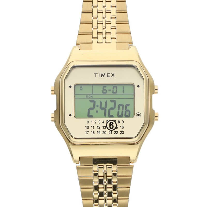エムエムシックス MM6 ×引き分けメックス TIMEX   T80 Gift Set w  Extra Bracelet ディジタルウォッチウォッチ(ゴールド)【306062】【BS99】【小物】【中古】bb51#rinkan*A