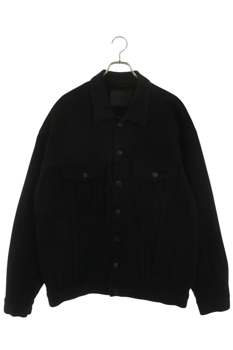 バレンシアガ BALENCIAGA サイズ:1 23SS GARDE-ROBE JACKET 724649 TNW40 オーバーサイズデニムジャケット(ブラック)【823062】【SB01】【メンズ】【中古】bb411#rinkan*A|RINKAN