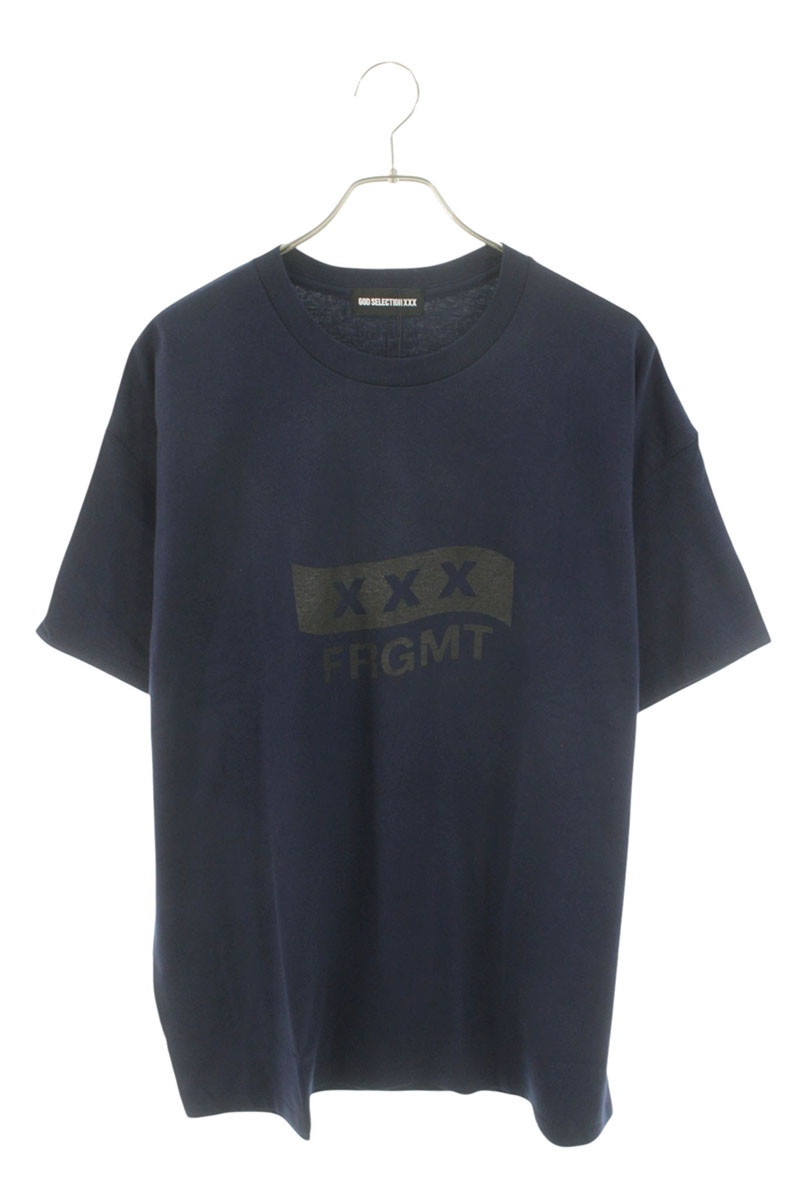 ゴッドセレクショントリプルエックス GOD SELECTION XXX ×フラグメントデザイン fragment design 大きさ:XL  GX-S25-12FST-06 ダブルネームロゴプリントプルオーバー(米国海軍)【504062】【BS99】【メンズ】【中古】bb187#rinkan*A