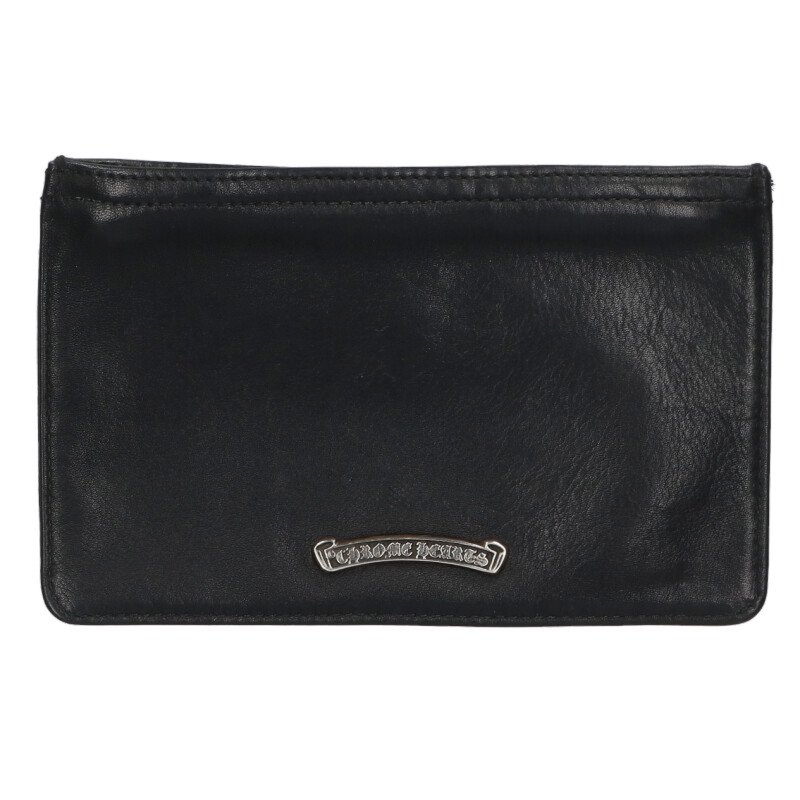 クロムハーツ Chrome Hearts　 ZPR CHNG PURSE2 チェンジパース #2ダガージップコインケース(ブラック×シルバー)【923062】【SS07】【小物】【中古】bb30#rinkan*B