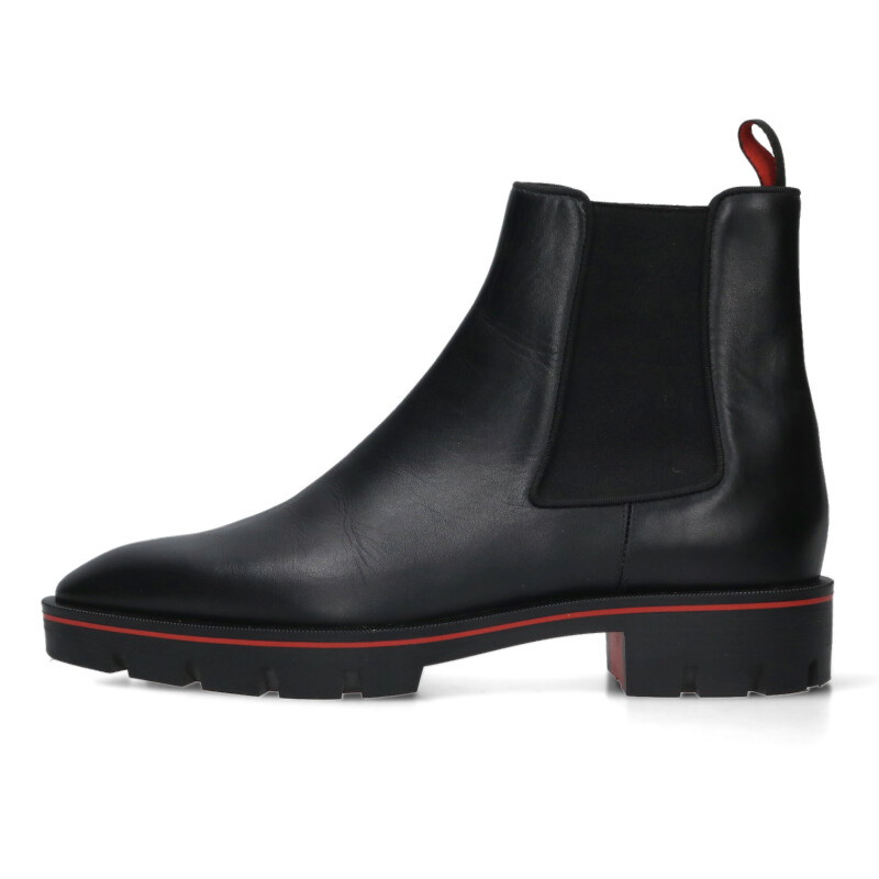 クリスチャンルブタン Christian Louboutin　 サイズ:41.5 サイドゴアチェルシーブーツ(ブラック)【504062】【BS99】【メンズ】【小物】【中古】bb51#rinkan*B