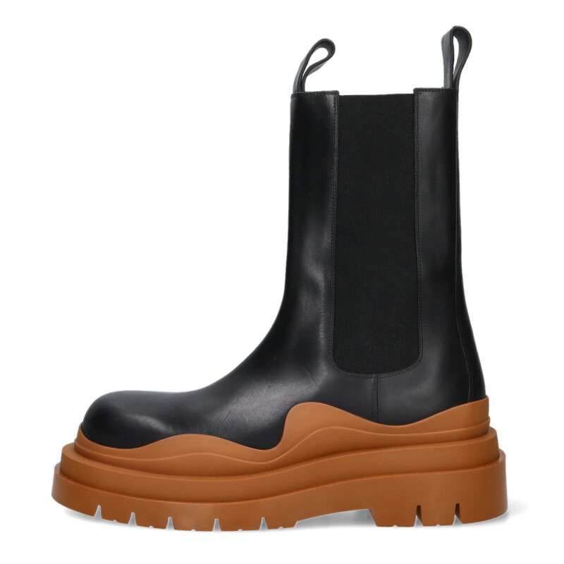 ボッテガヴェネタ BOTTEGA VENETA　サイズ:43.5 630297 VBS50 タイヤチェルシーブーツ(ブラック&times;ブラウン)【504062】【BS99】【メンズ】【小物】【中古】bb412#rinkan*S｜RINKAN