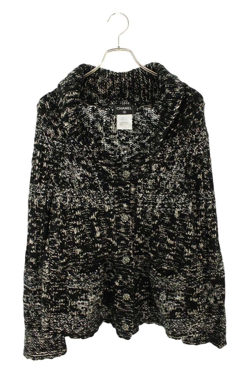 シャネル CHANEL　 サイズ:42 P39219K02781 ラインストーン装飾ビジューボタンカーディガン(ブラック)【923062】【SS13】【レディース】【中古】bb51#rinkan*C