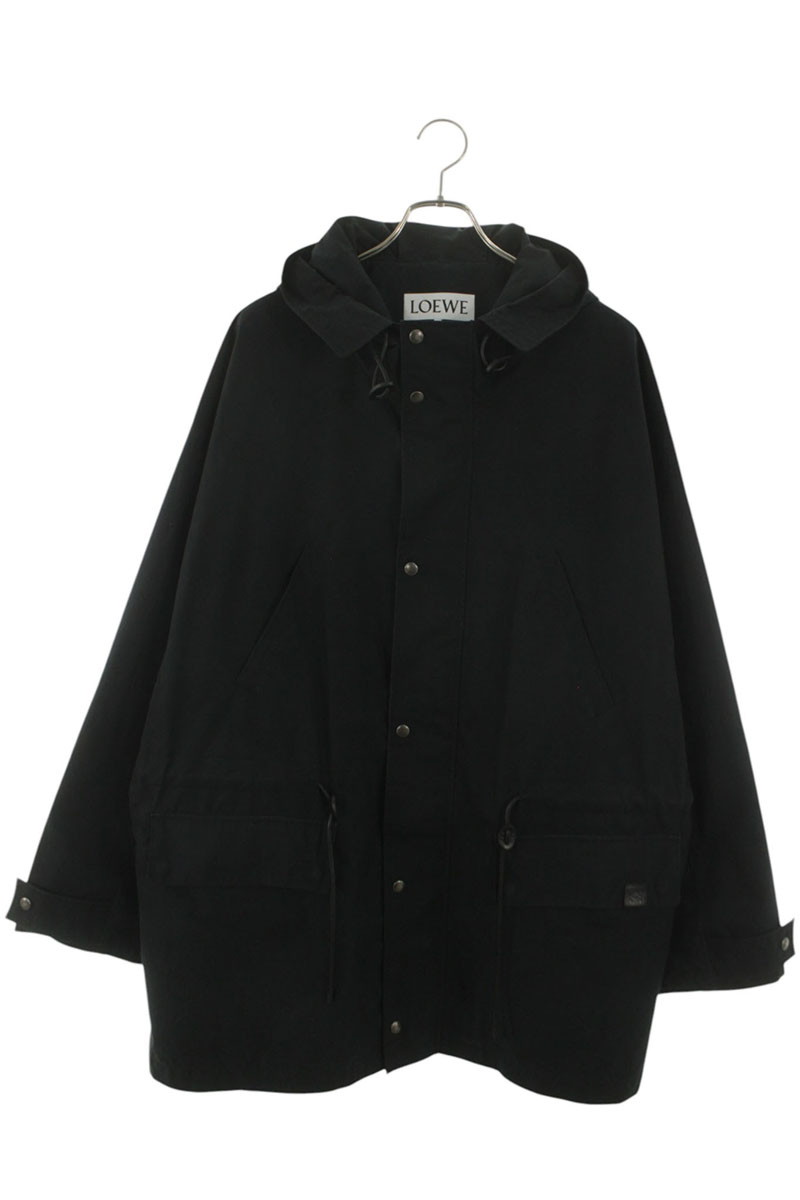 ロエベ LOEWE　サイズ:52 H526Y01W69 モッズコート(ブラック)【033062】【SB01】【メンズ】【中古】bb380#rinkan*B｜RINKAN