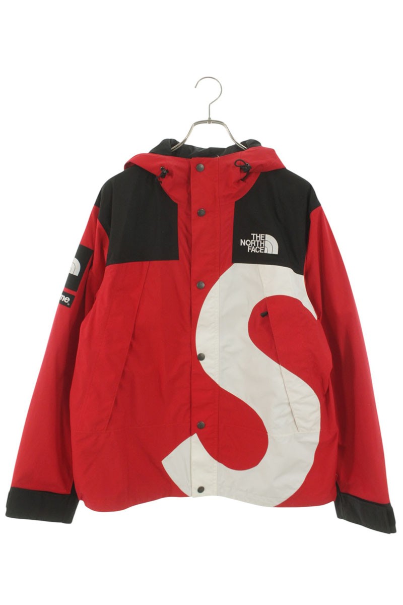 シュプリーム SUPREME　 ×ノースフェイス THE NORTH FACE サイズ:S 20AW S Logo Mountain Jacket Sロゴマウンテンジャケットブルゾン(レッド×ホワイト)【133062】【SB01】【メンズ】【中古】bb409#rinkan*A