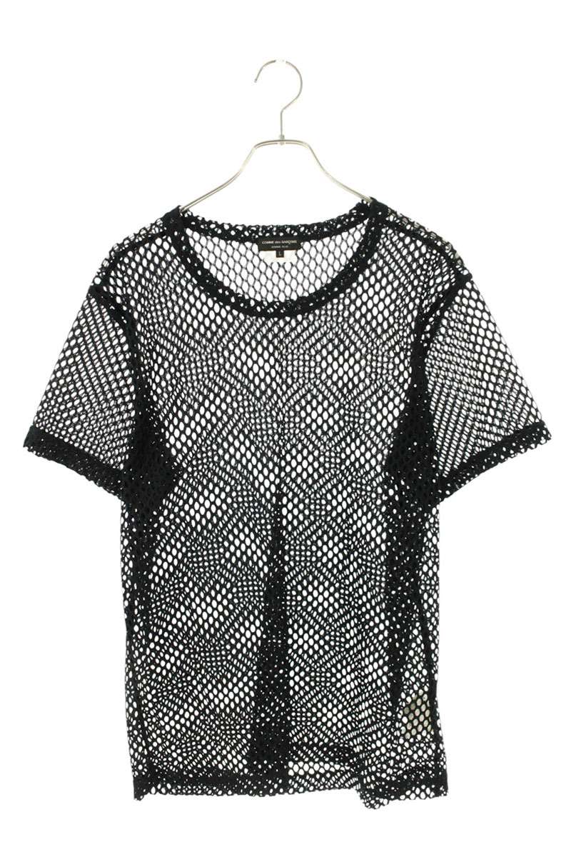 コムデギャルソンオム COMME des GARCONS HOMME 大きさ:L  PD-T052 AD2019メッシュプルオーバー(黒いこと)【204062】【BS99】【メンズ】【中古】bb205#rinkan*B
