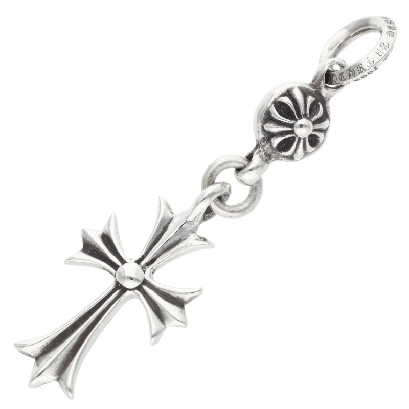 クロムハーツ Chrome Hearts 1B TNY CH CRS 1ボールタイニーCHクロス チャーム シルバーネックレストップ(シルバー 6.61g)【104062】【SS07】【小物】【中古】bb377#rinkan*B |RINKAN