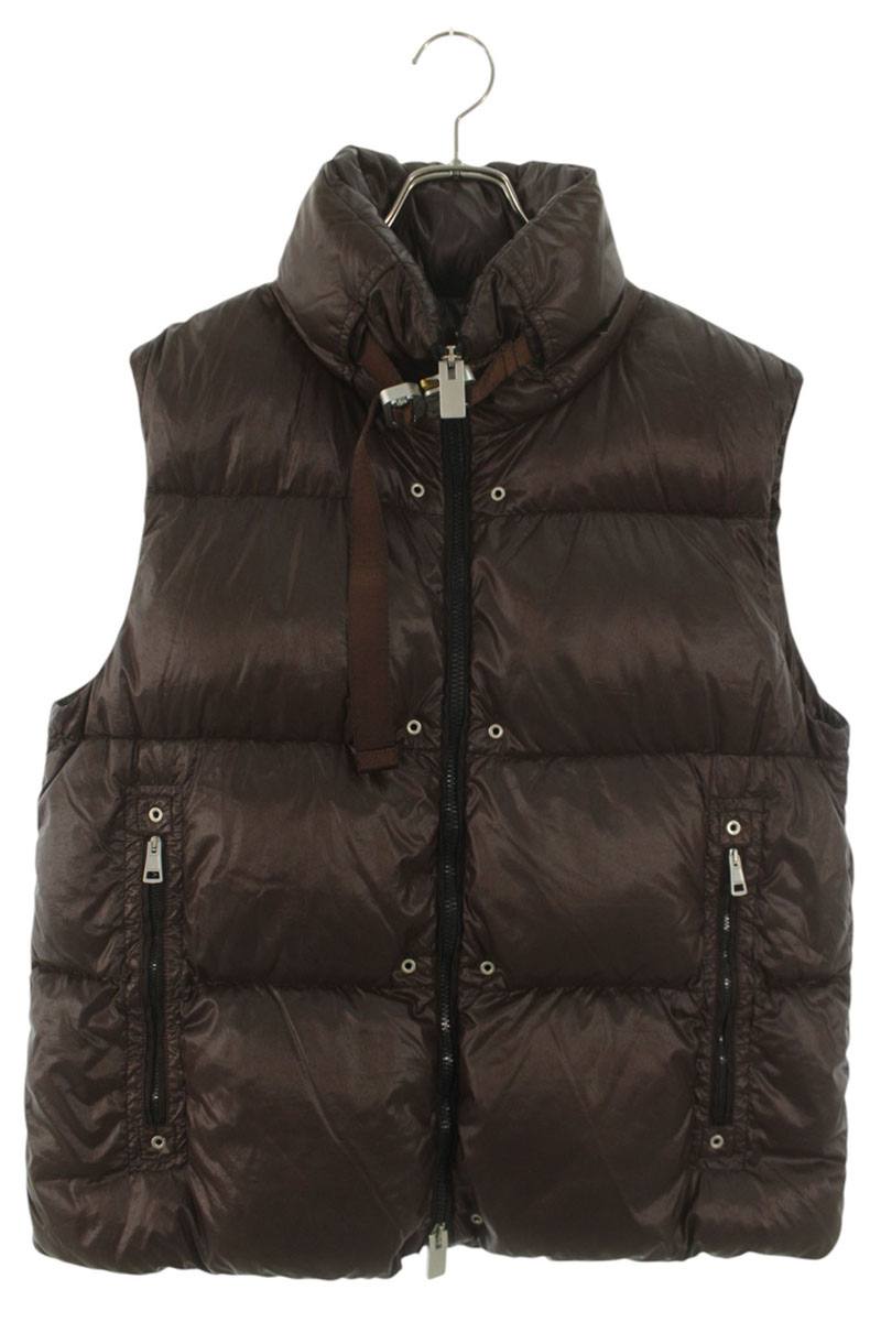 モンクレールジーニアス Moncler Genius　 ×アリクス ALYX サイズ:0 ISLOTE ローラーコースター装飾ダウンベスト(ブラウン)【204062】【BS99】【メンズ】【中古】bb437#rinkan*B