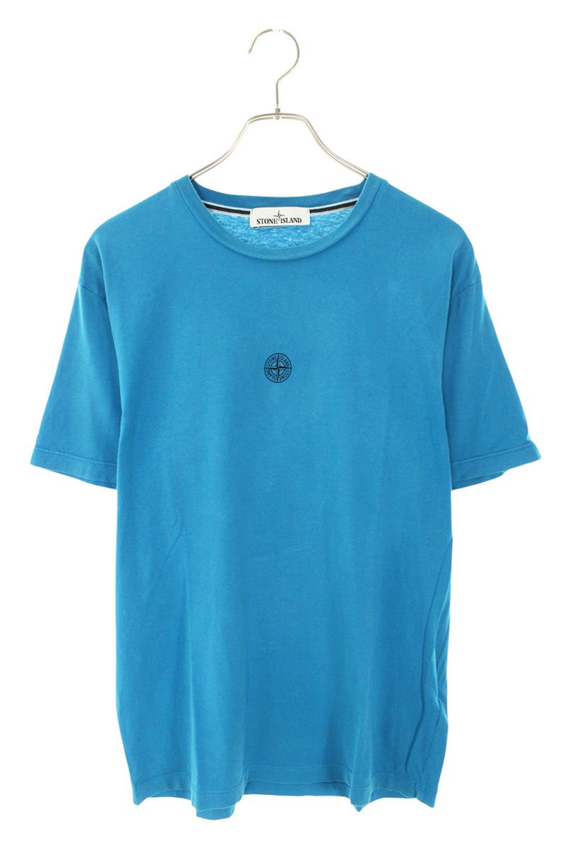 ストーンアイランド STONEISLAND 大きさ:M  68152NS93 ロゴタイプ刷り上げるプルオーバー(青色)【204062】【FK04】【メンズ】【中古】bb51#rinkan*B