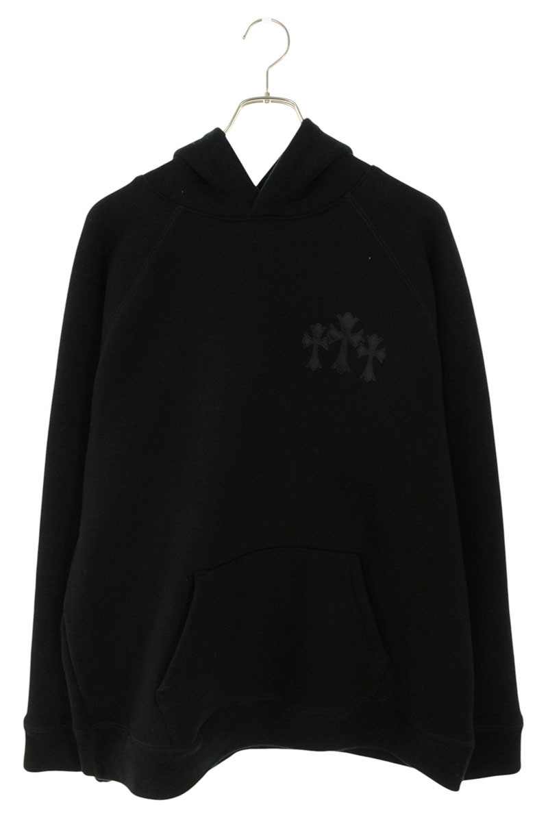 クロムハーツ Chrome Hearts 大いさ:XL  7-11 HOODIE CHロゴタイプ刺しゅうパーカー(黒いこと)【133062】【SJ02】【メンズ】【中古】bb339#rinkan*B メンズファッション-トップス-パーカー