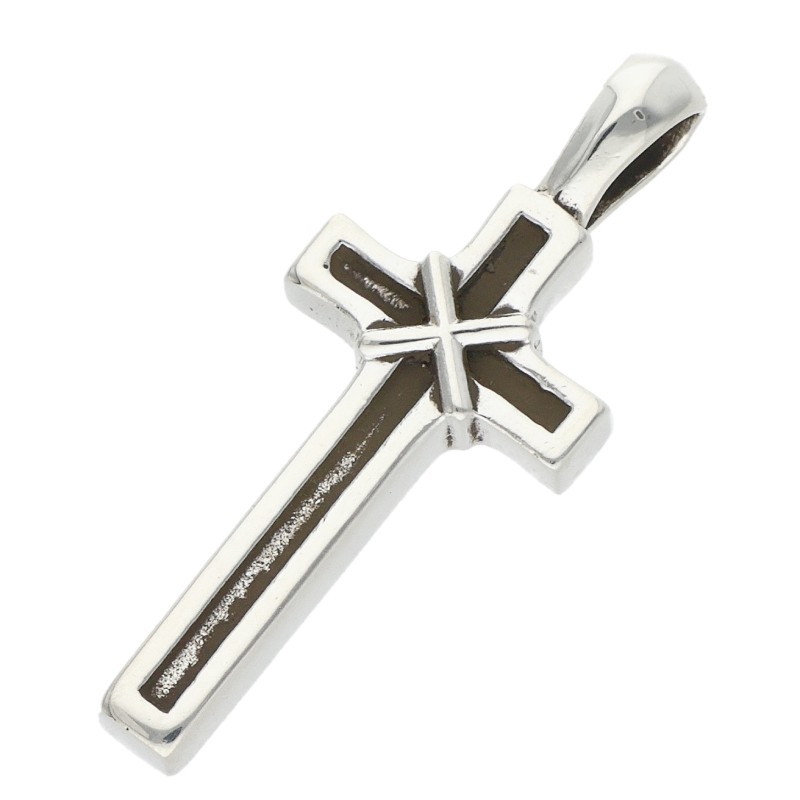 クロムハーツ Chrome Hearts   MAPPLE THORPE メイプルソープクロスチャーム しろがね色首飾りいの一番(しろがね色 2.84g)【105062】【os06】【小物】【中古】bb62#rinkan*B