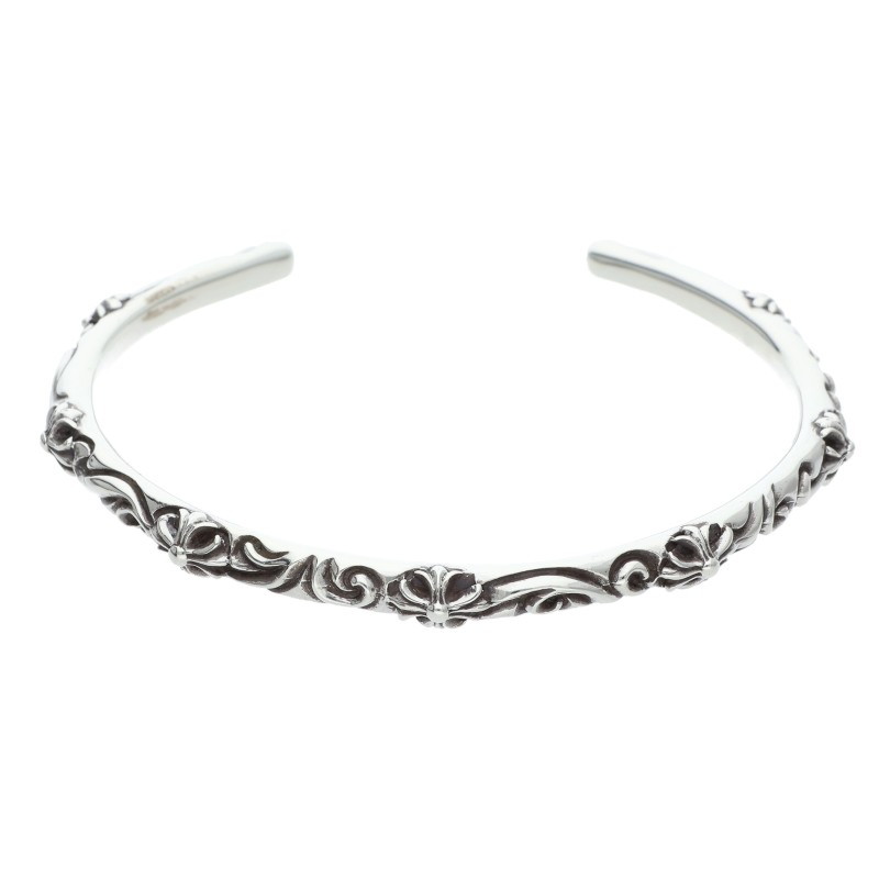 クロムハーツ Chrome Hearts 大いさ:L  BANGLE SBT SBT周波数帯域 しろがね色腕輪(しろがね色 25.38g)【105062】【HJ12】【小物】【中古】bb51#rinkan*B